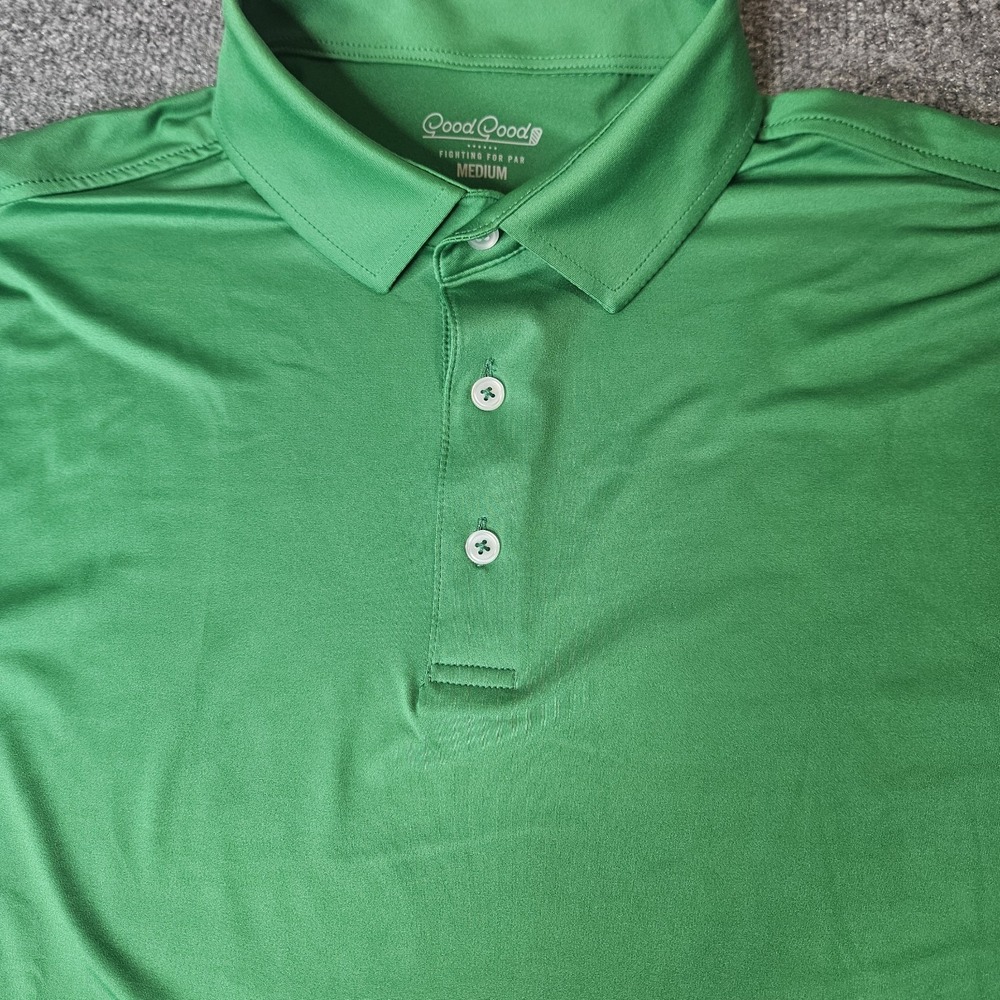 Good Good Mens Polo Shirt Size Medium Green Golf Athleisure